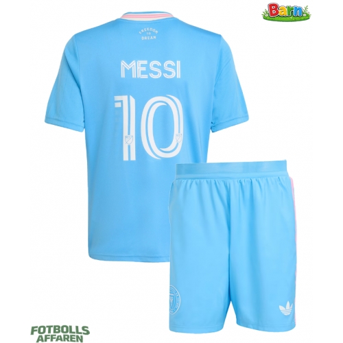 Inter Miami Lionel Messi #10 Tredjeställ Barn 2025-26 Kortärmad (+ Korta byxor)